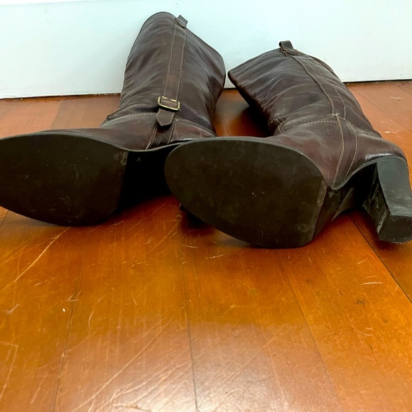 J.crew Women’s Leather Tall Heel Boots. Brown Size 7.5 - Picture 5 of 7